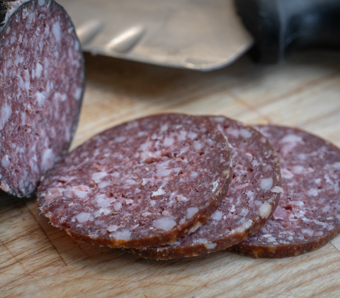 Spegepølse med dansk oksekød