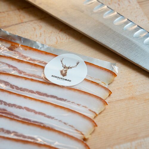 Tørsaltede bacon i skiver 