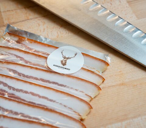 Tørsaltede bacon i skiver 