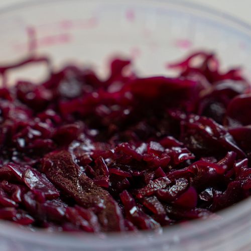 Hjemmesyltede rødkål i solbærsaft