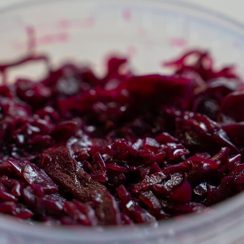 Hjemmesyltede rødkål i solbærsaft